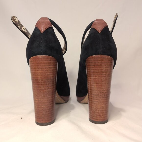 Sam Edelman Lyla Black and Mahogany Platform Pumps - Picture 7 of 9